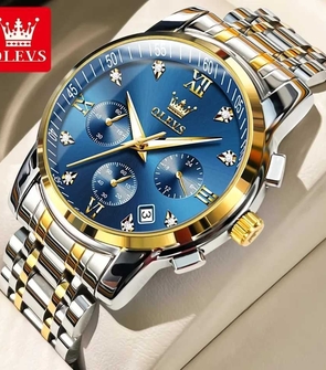 OLEVS 2858 NEW Silver Gold Blue