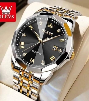 OLEVS 9931 NEW Date Silver Gold Black