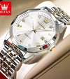 OLEVS 9931 NEW Date Silver Gold White