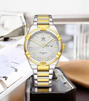 DELUX 9218 silver gold white