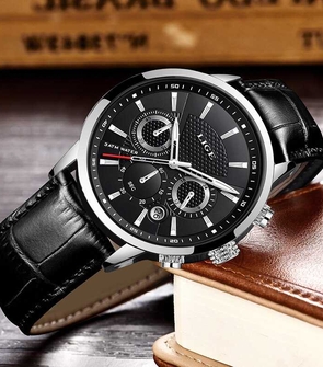 LIGE 9866 Black Silver Black
