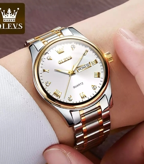 OLEVS 5563 NEW Silver Gold White