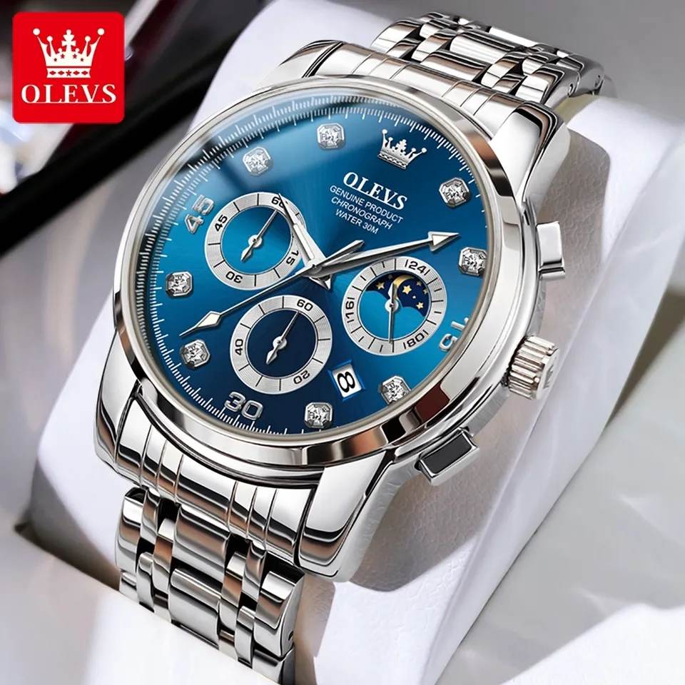 OLEVS 2889 Silver Blue