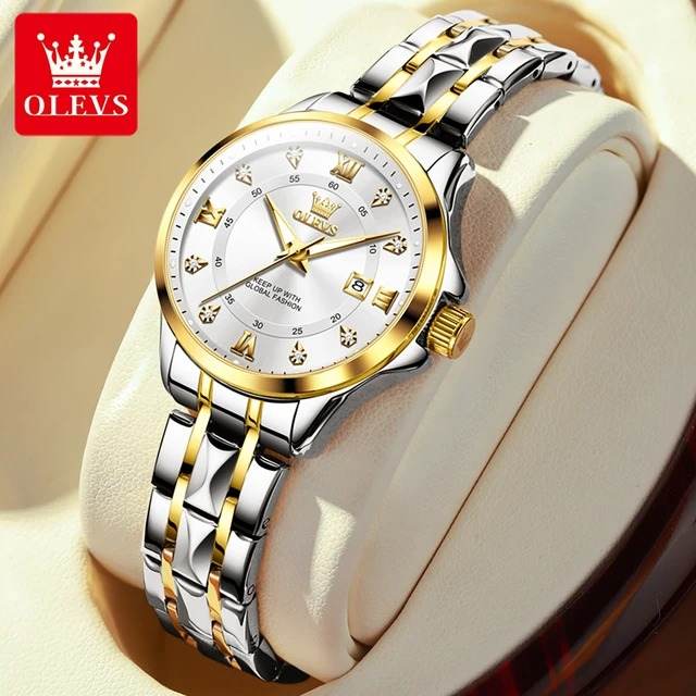 OLEVS 2609 Women Silver Gold White