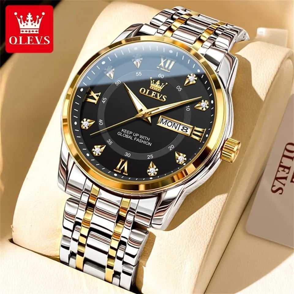 OLEVS 5513 Silver Gold Black