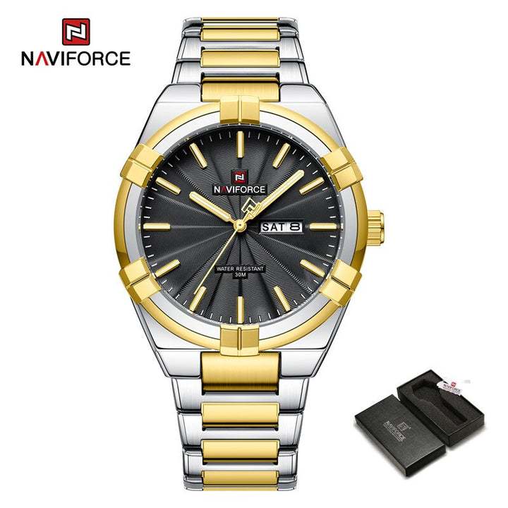 NAVIFORCE NF9218 Silver Gold Black