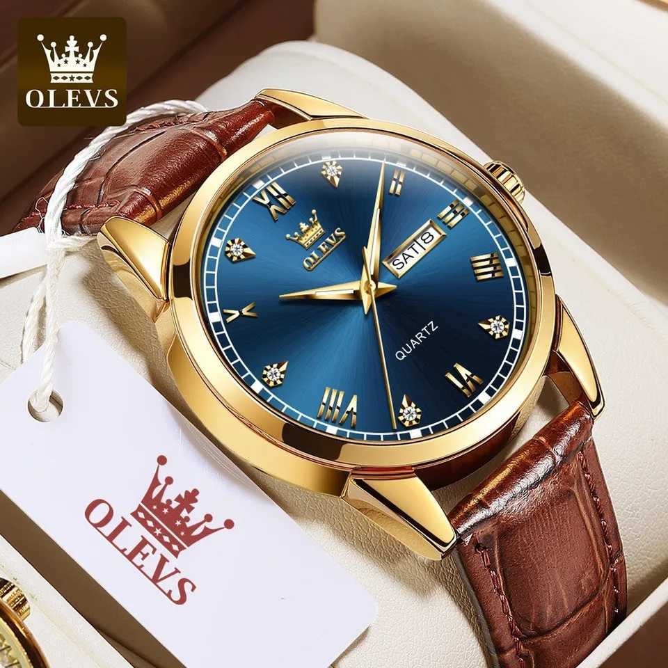 OLEVS 6896 Coffee Gold Blue