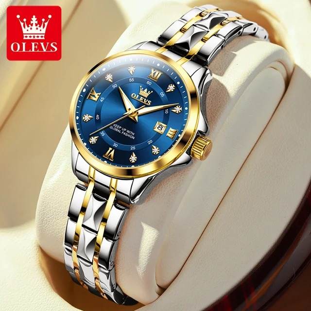 OLEVS 2609 Women Silver Gold blue