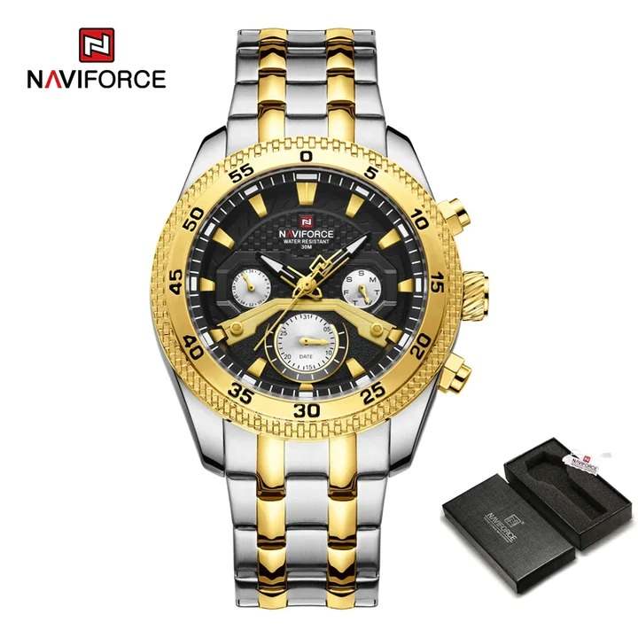 NAVIFORCE NF9222 Silver Gold Black