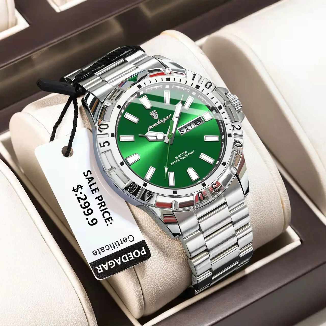 Poedagar 959 New silver green