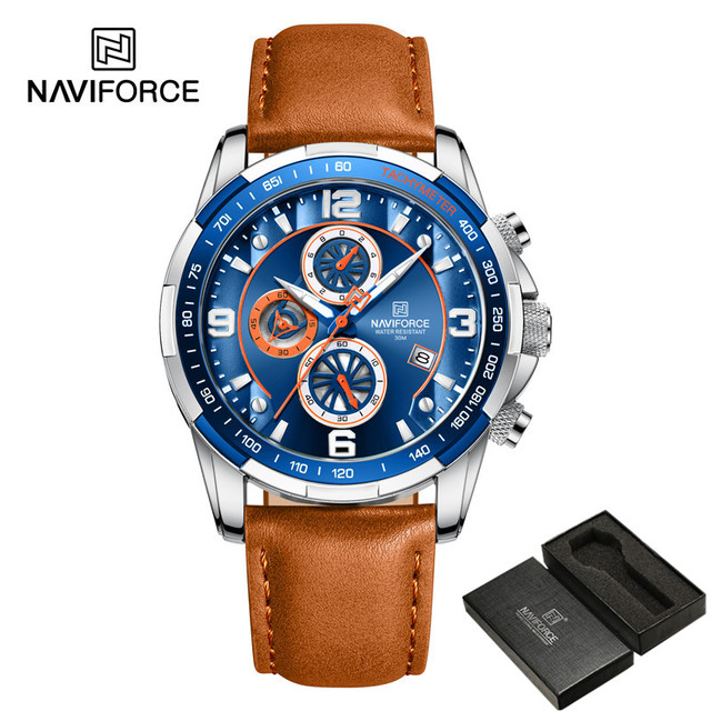 NAVIFORCE NF8020 Coffee Silver Blue