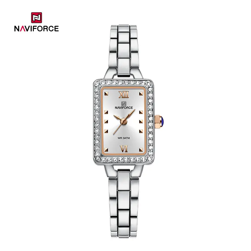 NAVIFORCE NF5043 Silver Rose Gold White