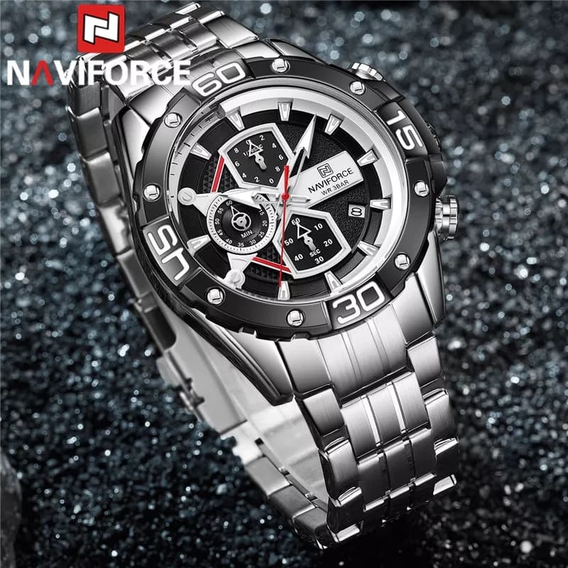 NAVIFORCE NF8018 Silver Black