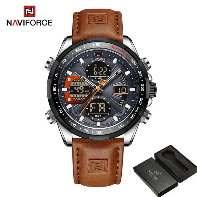 NAVIFORCE NF9197 Brown Silver Black