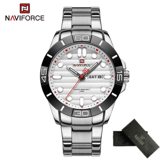 NAVIFORCE NF9198 Silver Black White