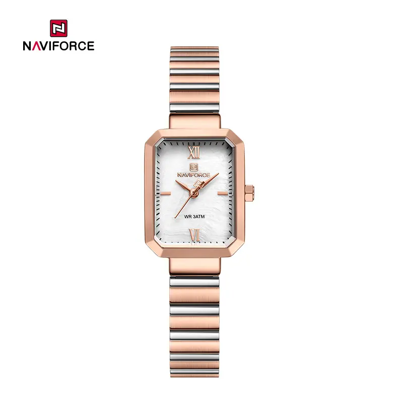 NAVIFORCE NF5050 Silver Rose Gold White