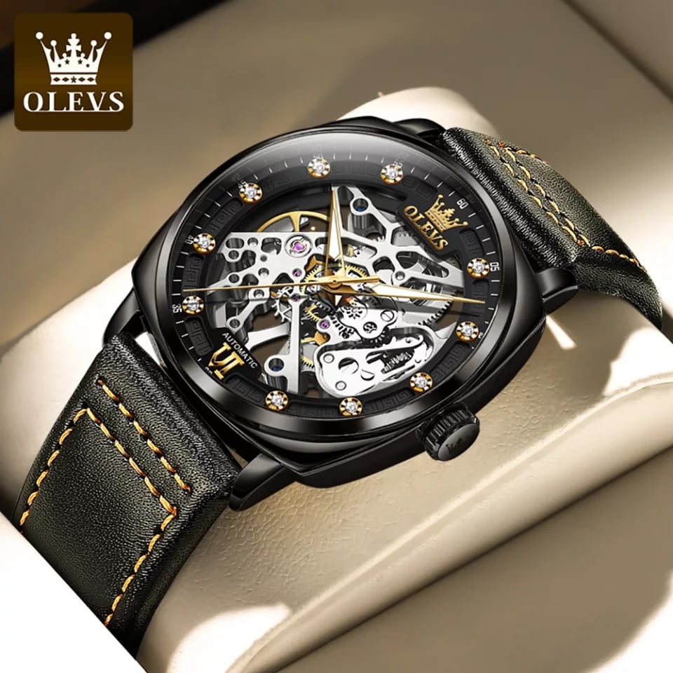 OLEVS 6651 Black - Elevate Your Moments with OLEVS Timepieces.