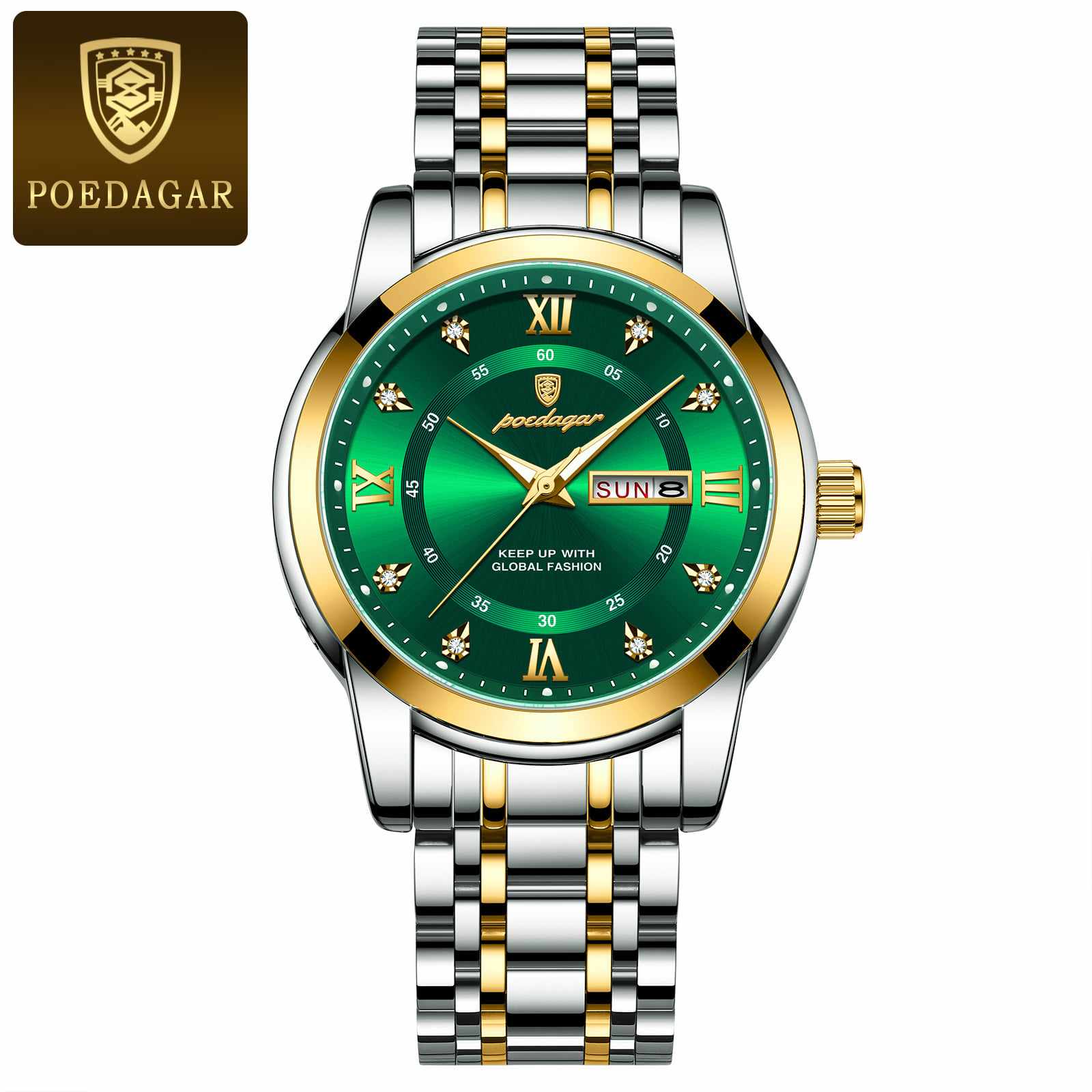 Poedagar 936 New silver gold green